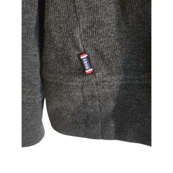 Izod Sweater Men's 2XL Black Quarter Zip Advantage Performance Stretch Preppy - Picture 8 of 8